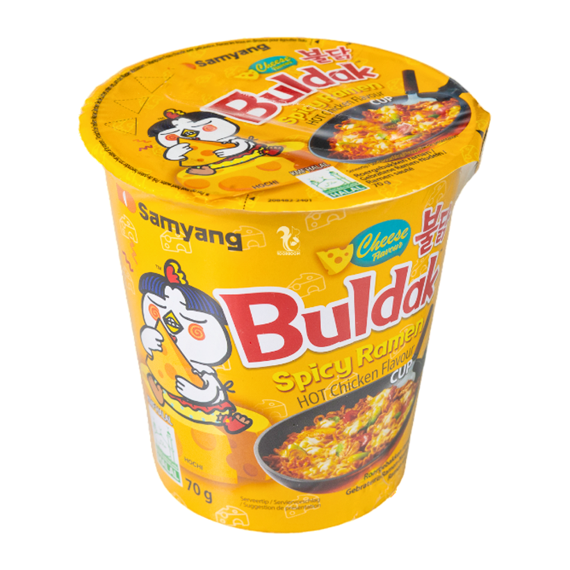 Лапша Samyang Buldak Hot Cheese (Сырная) в Стаканчике Острая 70g - Retromagaz