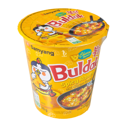 Лапша Samyang Buldak Hot Cheese (Сырная) в Стаканчике Острая 70g - Retromagaz