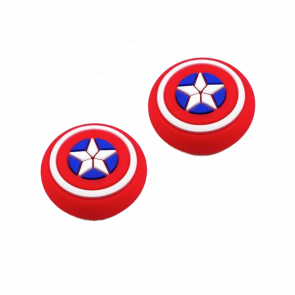 Накладки на Стики 2шт RMC Capitan America PlayStation 5 4 3 2 1 Xbox Series One 360 Switch 2 Red Blue - Retromagaz