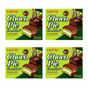 Набор Пирожные 4шт Lotte Чокопай Зеленый Чай Choco Pie Green Tea (12 Пирожных) 336g Набор Пирожные 4шт Lotte Чокопай Зеленый Чай Choco Pie Green Tea (12 Пирожных) 336g - Retromagaz