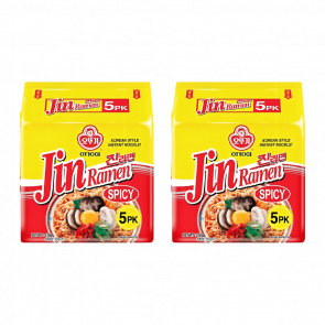 Набір Локшина 10шт Ottogi Jin Ramen Spicy Овочі Яловичина Гостра 120g Набір Локшина 10шт Ottogi Jin Ramen Spicy Овочі Яловичина Гостра 120g - Retromagaz