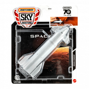 Тематическая Машинка Matchbox SpaceX Starship Sky Busters 1:64 HVM51 Silver