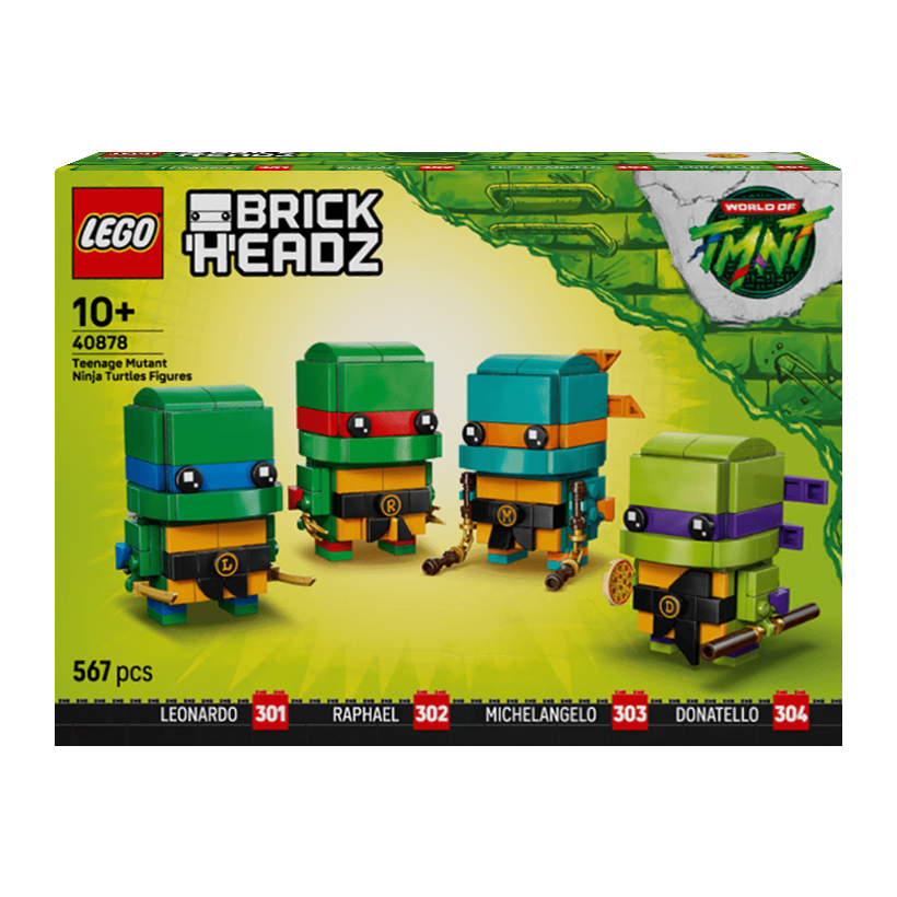 Конструктор Lego Teenage Mutant Ninja Turtles Figures BrickHeadz 40878 Новый - Retromagaz