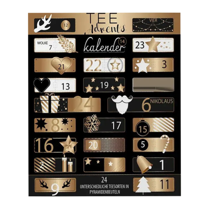 Адвент-Календарь Чайный Золотой 24 Чаепития - Retromagaz