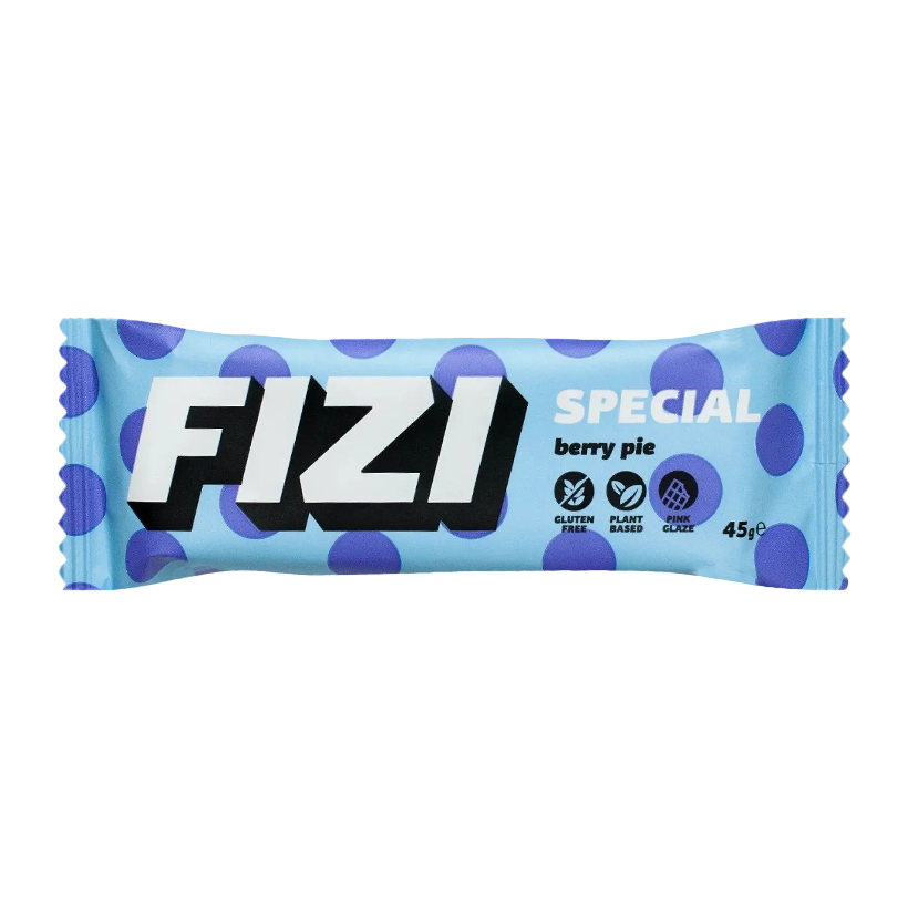 Протеїновий Батончик Fizi Special Berry Pie в Розовом Шоколаде 45g - Retromagaz