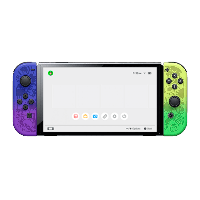 Консоль Nintendo Switch OLED Model HEG-001 Splatoon 3 Limited Edition Модифицированная 128GB Green Violet + 5 Встроенных Игр Б/У - Retromagaz