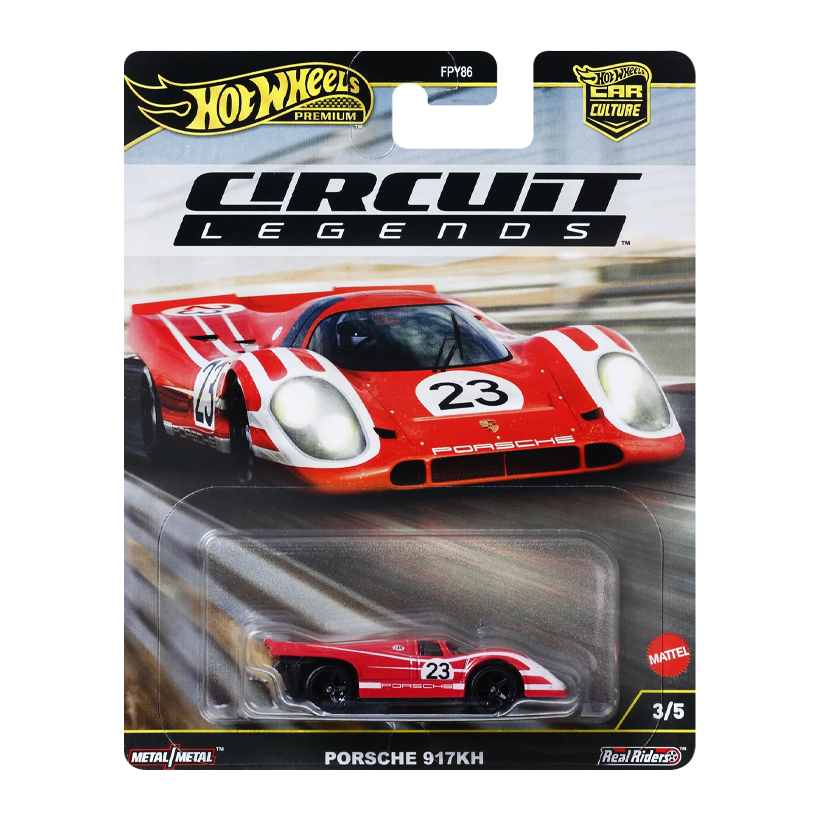 Машинка Premium Hot Wheels Porsche Porsche 917KH Circuit Legends 1:64 JBK63 Red - Retromagaz