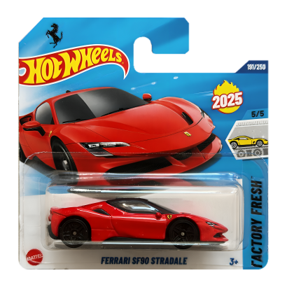 Машинка Базова Hot Wheels Ferrari SF90 Stradale Factory Fresh 1:64 HYW34 Red - Retromagaz