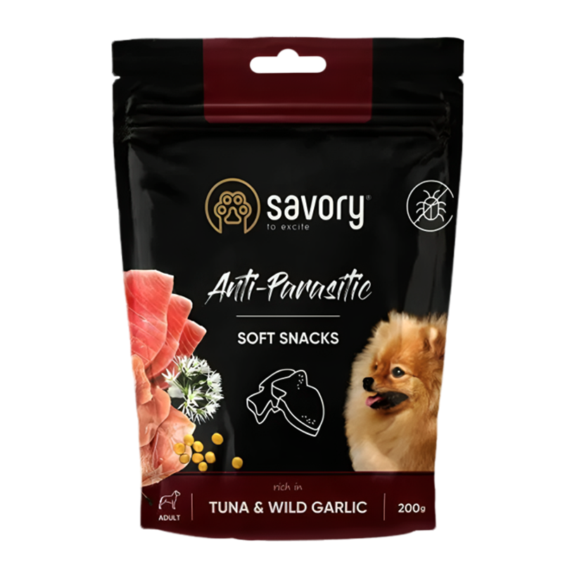 Лакомства для Собак Savory Soft Snacks Anti Parasite Тунец 200g - Retromagaz