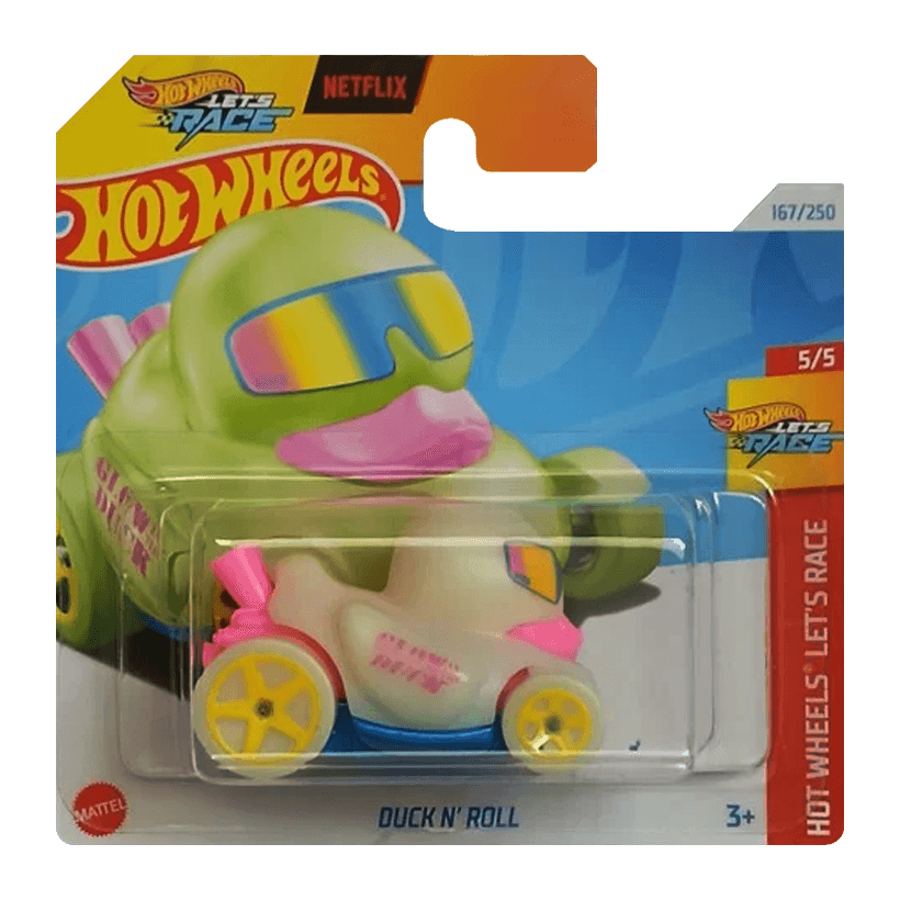 Машинка Базовая Hot Wheels Duck N' Roll Let's Race 1:64 HTC11 White - Retromagaz