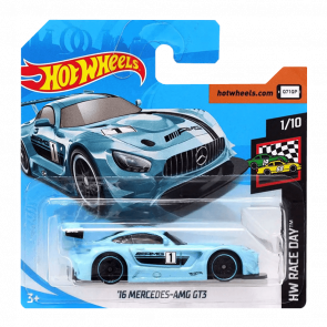 Машинка Базовая Hot Wheels '16 Mercedes-AMG GT3 Race Day 1:64 FYD75 Light Blue