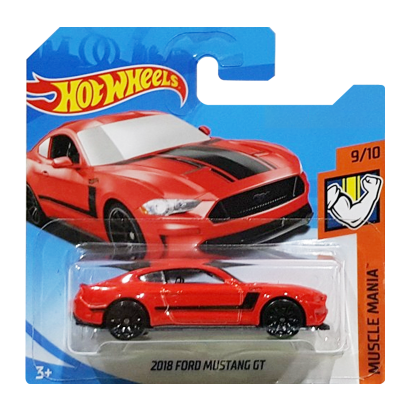 Машинка Базова Hot Wheels 2018 Ford Mustang GT Muscle Mania 1:64 FKB11 Red - Retromagaz