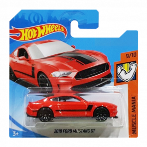 Машинка Базовая Hot Wheels 2018 Ford Mustang GT Muscle Mania 1:64 FKB11 Red