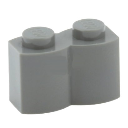 Кубик Lego with Log Profile Модифицированная 1 x 2 30136 4114054 4211095 Dark Bluish Grey 50шт Б/У - Retromagaz