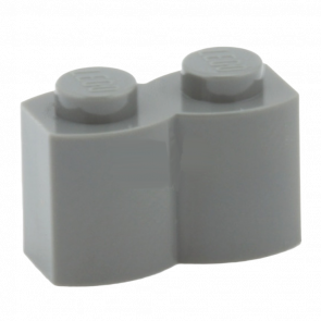 Кубик Lego with Log Profile Модифицированная 1 x 2 30136 4114054 4211095 Dark Bluish Grey 50шт Б/У