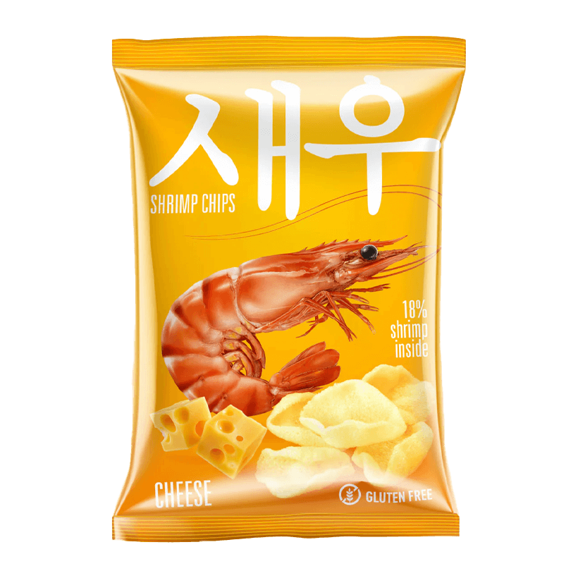 Чипсы Objerky Креветочные со Вкусом Сыра 50g - Retromagaz