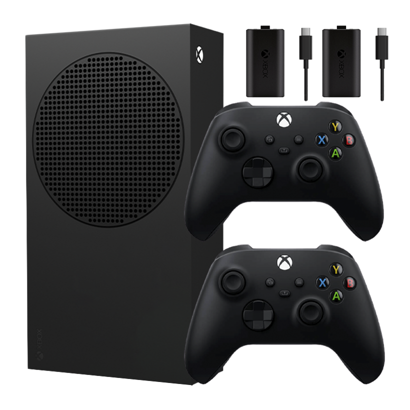 Набір Консоль Microsoft Xbox Series S 1TB Carbon Black Новий  + Акумулятор Play and Charge Kit + Кабель USB Type-C 2шт + Геймпад Бездротовий Controller - Retromagaz