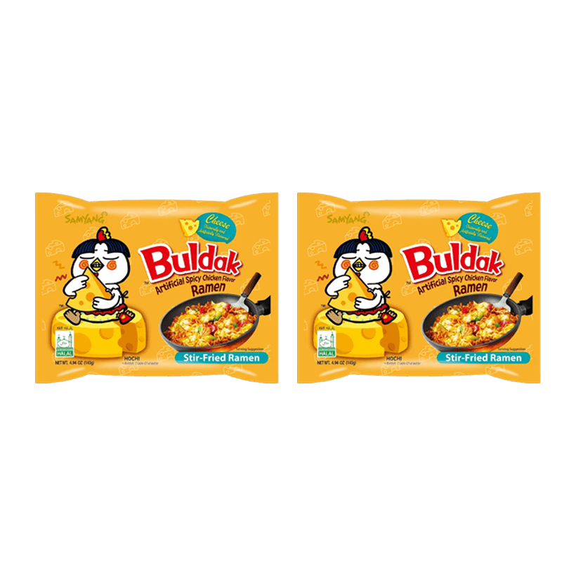 Набір Локшина 2шт Samyang Buldak Hot Cheese (Сирна) Гостра 140g - Retromagaz