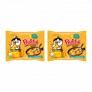 Набор Лапша 2шт Samyang Buldak с Курицей и Сыром Hot Cheese Острая 140g