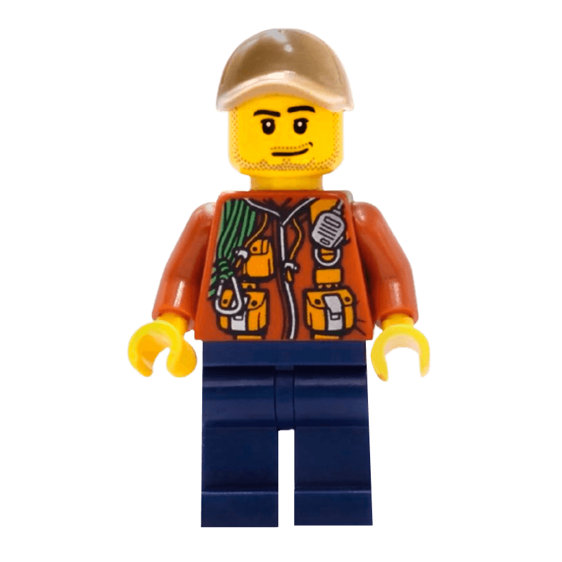 Фигурка Lego Jungle 973pb2756 Explorer Dark Orange Jacket with Pouches City cty0820 Б/У - Retromagaz