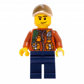 Фигурка Lego City Jungle 973pb2756 Explorer Dark Orange Jacket with Pouches cty0820 1шт Б/У Хороший