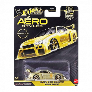 Машинка Premium Hot Wheels LB-ER34 Super Silhouette Nissan Skyline Chase Aerostyles 1:64 JKF36 Gold - Retromagaz