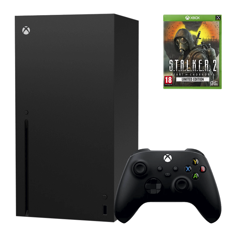 Набір Консоль Microsoft Xbox Series X 1TB Black Б/У  + Гра S.T.A.L.K.E.R. 2: Серце Чорнобиля (Heart of Chornobyl) Limited Edition Українська Озвучка Новий - Retromagaz
