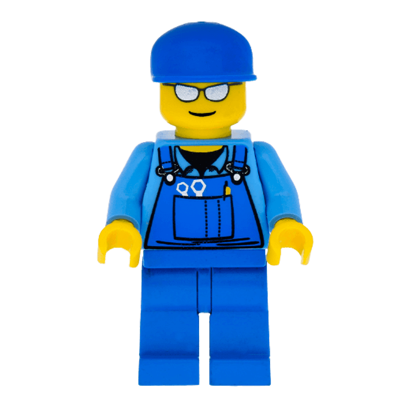 Фігурка Lego People 973pb0410 Overalls with Tools in Pocket Blue City cty0114 Б/У - Retromagaz