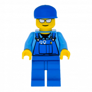 Фігурка Lego 973pb0410 Overalls with Tools in Pocket Blue City People cty0114 Б/У