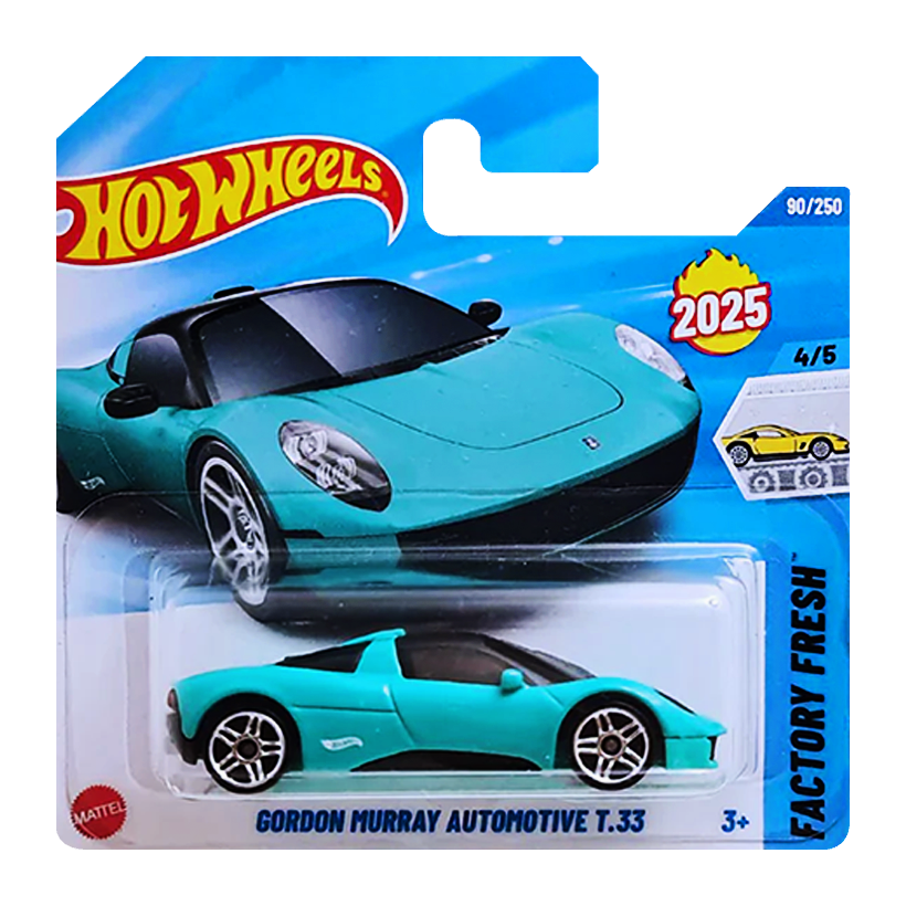 Машинка Базова Hot Wheels Gordon Murray Automotive T.33 Factory Fresh 1:64 JBB70 Teal - Retromagaz