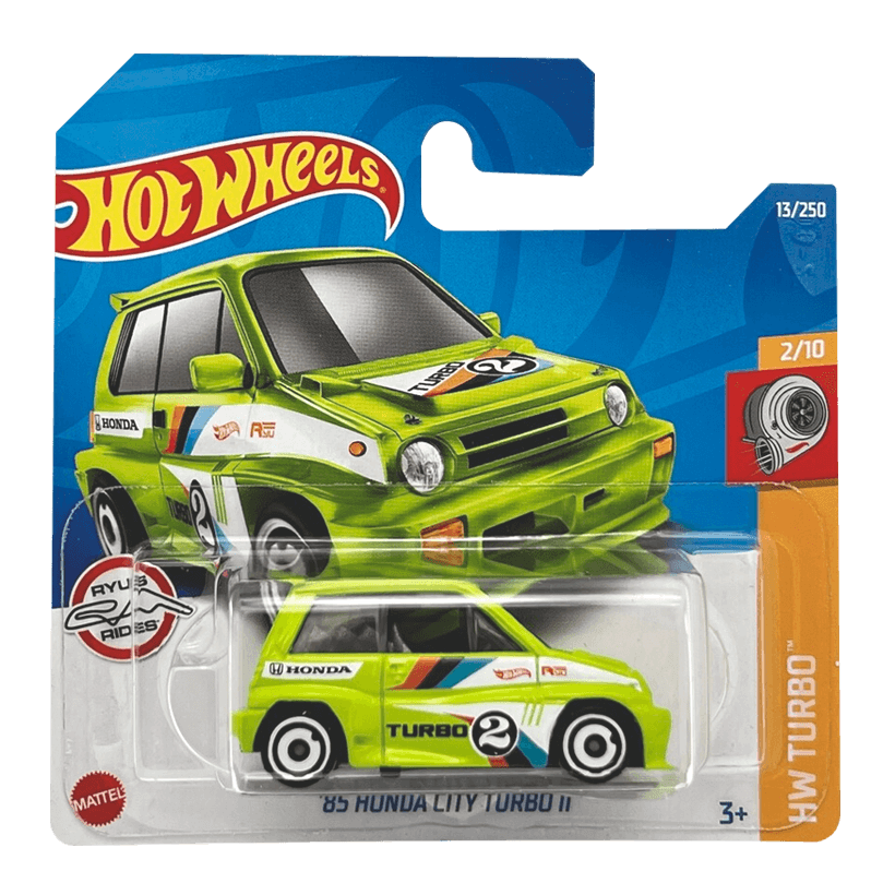 Машинка Базовая Hot Wheels '85 Honda City Turbo II Turbo 1:64 HCV25 Green - Retromagaz