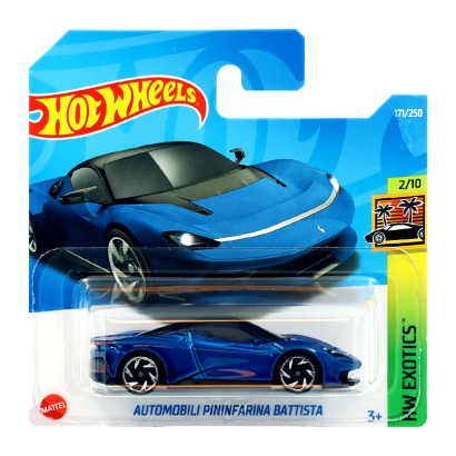 Машинка Базовая Hot Wheels Automobili Pininfarina Battista Exotics 1:64 HCX53 Blue - Retromagaz