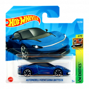 Машинка Базовая Hot Wheels Automobili Pininfarina Battista Exotics 1:64 HCX53 Blue - Retromagaz