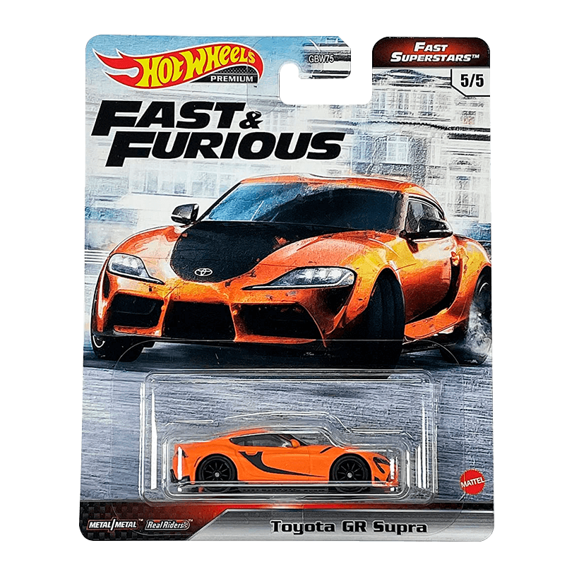 Машинка Premium Hot Wheels Toyota GR Supra Fast & Furious 1:64 GRL80 Orange - Retromagaz