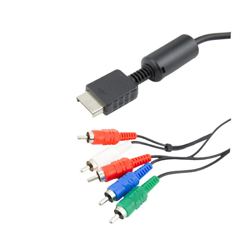 Кабель RMC PlayStation 2 Компонентний 5RCA - AV Multi Out Black 2m Новий - Retromagaz
