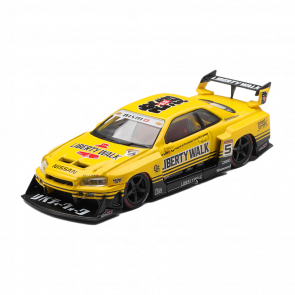 Машинка Premium MINI GT Nissan LB-ER34 Super Silhouette SKYLINE Sport 1:64 MGT01182-CH Yellow - Retromagaz