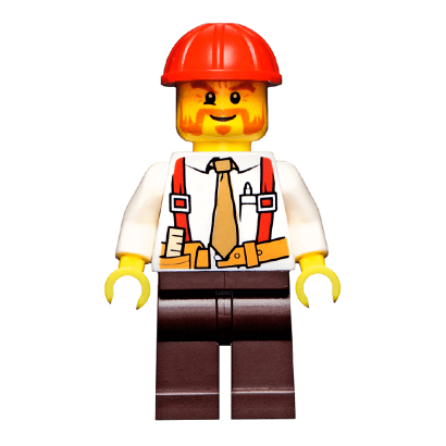 Фігурка Lego City Construction 973pb1250 Foreman cty0529 Б/У Нормальний - Retromagaz