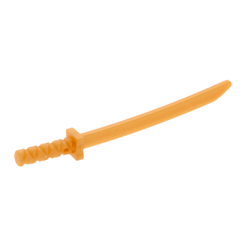 Зброя 50шт Lego Меч Shamshir Katana 21459 30173b 6116596 4614404 Pearl Gold Б/У - Retromagaz