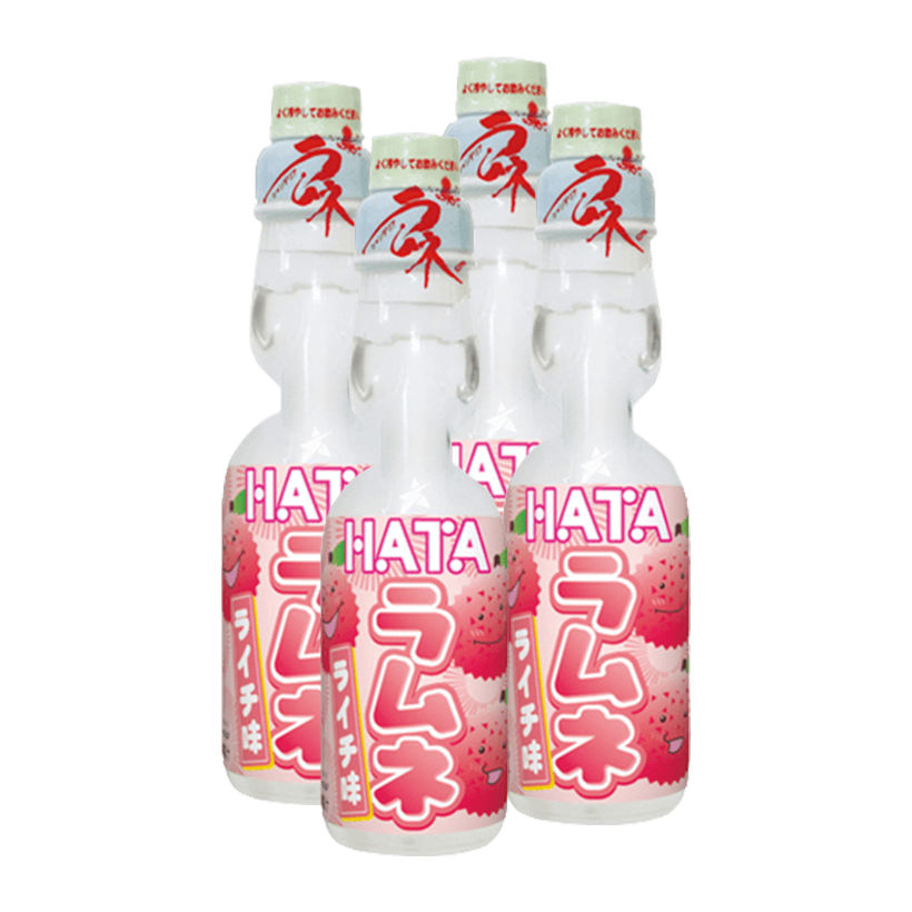 Набір Напій 4шт Hatakosen Ramune Litchi 200ml - Retromagaz