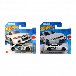 Набір Машинок Базових Hot Wheels Nissan Skyline GT-R R33 HTC44 + R32 Godzilla HKJ13 White J-Imports