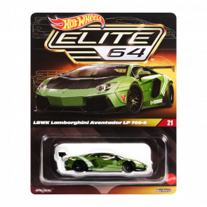 Машинка Premium Hot Wheels LBWK Lamborghini Aventador LP 700-4 Elite 64 1:64 JNF04 Green - Retromagaz