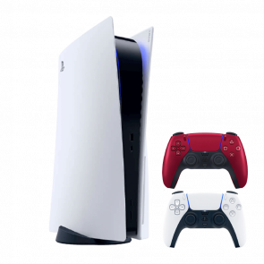 Набор Консоль Sony PlayStation 5 Blu-ray 825GB White Новый  + Геймпад Беспроводной DualSense Volcanic Red