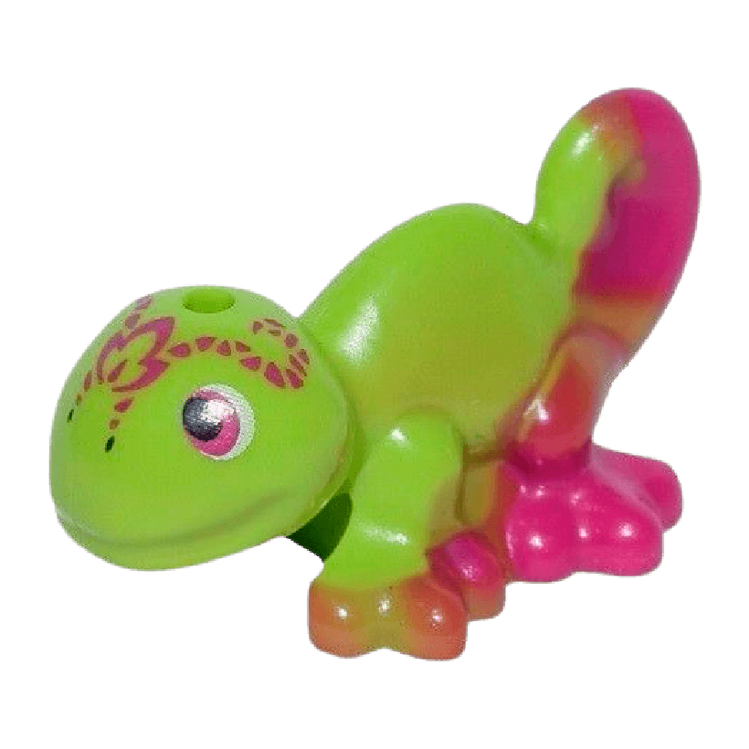 Фігурка Lego Земля Chameleon Friends with Black Magenta and White Eyes Marbled Magenta Pattern Animals 15678pb03 6179921 Lime Б/У - Retromagaz