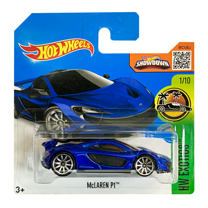 Машинка Базова Hot Wheels McLaren P1 Exotics 1:64 DHP95 Blue - Retromagaz