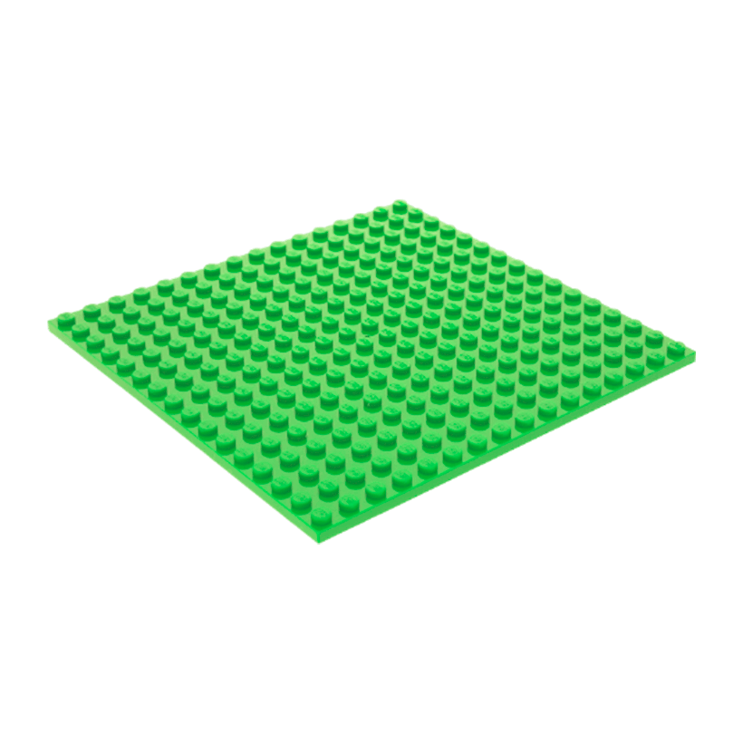 Пластина Lego Звичайна Plate with Underside Ribs 16 x 16 91405 4611777 Bright Green Б/У - Retromagaz
