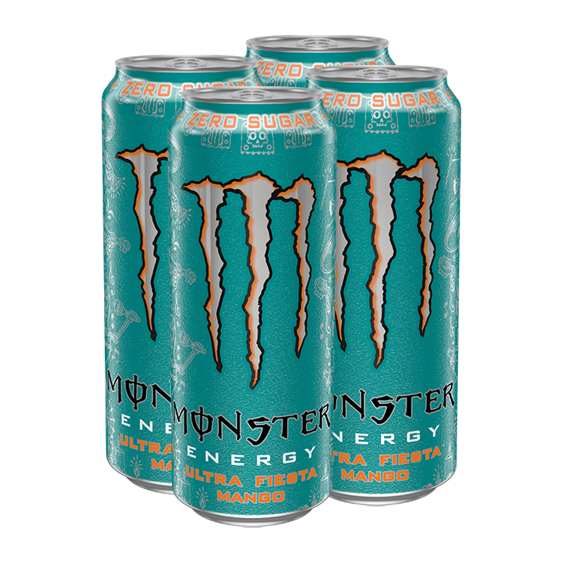 Набір Напій Енергетичний 4шт Monster Energy Ultra Fiesta Mango Zero Sugar 500ml - Retromagaz