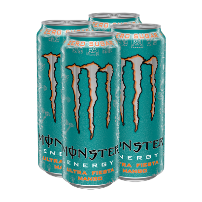 Набор Напиток Энергетический 4шт Monster Energy Fiesta Mango Zero Sugar 500ml - Retromagaz