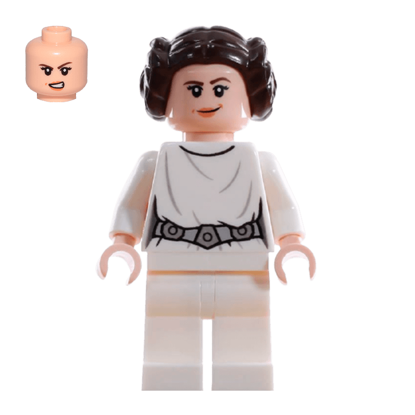 Фігурка Lego Повстанець Princess Leia White Dress Detailed Belt Crooked Smile Star Wars sw0994 Б/У - Retromagaz