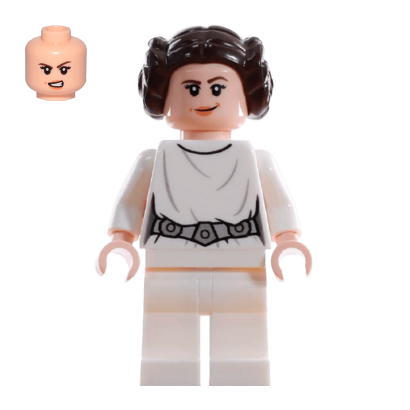 Фигурка Lego Princess Leia White Dress Detailed Belt Crooked Smile Star Wars Повстанец sw0994 Б/У - Retromagaz