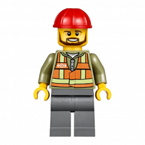 Фігурка Lego 973pb1705 Light Orange Safety Vest City Train trn235 Б/У - Retromagaz